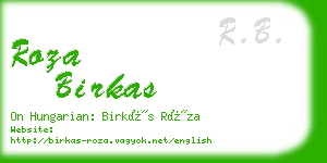 roza birkas business card